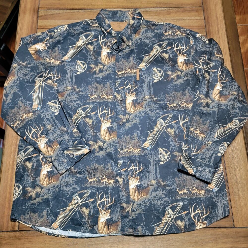 Clearwater Outfitters Full Button LS Shirt Deer Hunting - Size XXL
